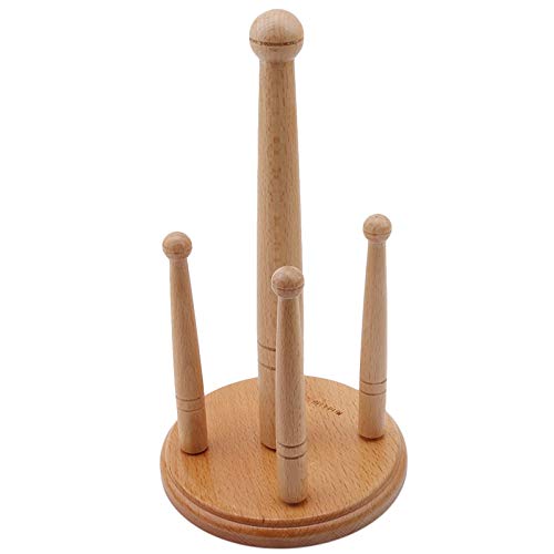 JISETY Wood Home Kitchen Mug Cup Funny Mugs Hanging Display Rack Drinkware Shelf Offee Tea Storage Holder Stand