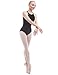 Dance Favourite Open Back Stretch Bodysuit for Women and Girls High Neck Criss Cross Ballet Gymnastics Yoga