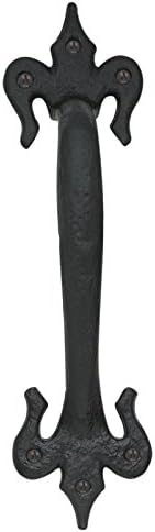 Black Antique Iron Fleur De LYS Pull Handle 230mm from EUROART