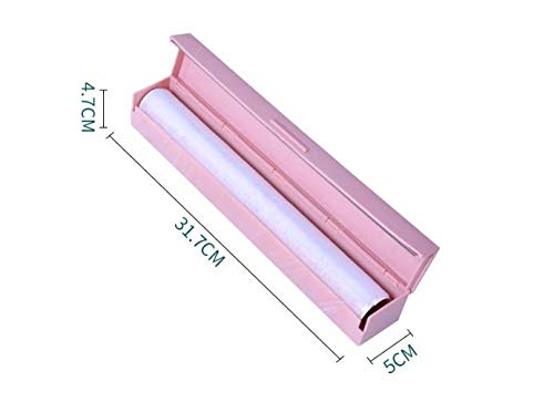 Fento Cling Film Cutter,Food Wrap Dispenser, Plastic Wrap Cutter,Plastic Storage Holder Kitchen Accessories(Pink)