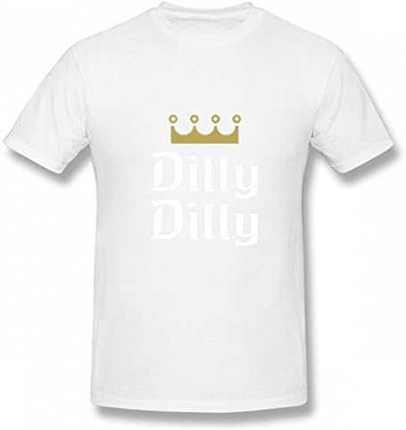 DiMLDG Dilly Queen Logo Tshirt Printing Fashion T-Shirts Tops Pattern Tee White M