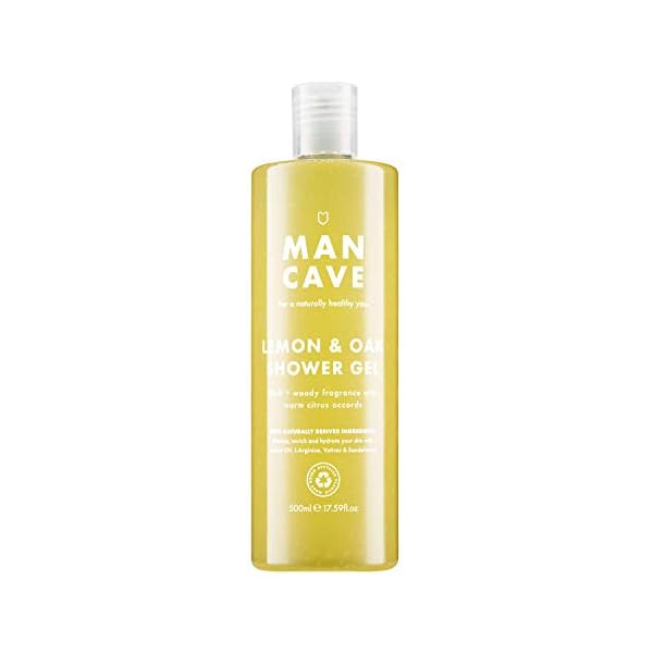 ManCave-Lemon-and-Oak-Shower-Gel-500-ml-Naturally-Cleanses-Rejuvenates ManCave Lemon and Oak Shower Gel 500ml for Men, Rich Refreshing Aroma, Natural Formulation, Vegan Friendly, Bottle made…