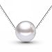 Merdia S925 Sterling Silver Fashionable Chain Simulated Pearl Pendant(White)
