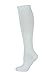 Mysocks Knee High White Socks for Women Men Combed Cotton Seamless Toe Tall Long High Socks White,8-11
