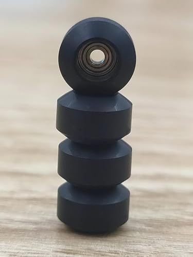 LEEFAI Pro Fingerboard 75d Urethane Wheels -Black mini Finger Skateboard Bearing Wheel Handmade Polyurethane Material -Size -7.8 * 4.8mm