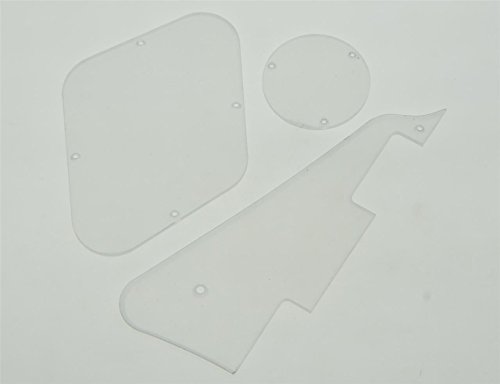 KAISH Clear LP Pickguard Back Plate Transparent Switch Cavity Covers for Epiphone Les Paul