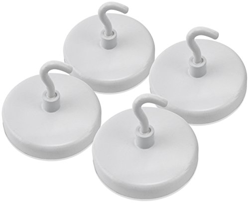 Master Magnetics MHHH26X4 Magnetic Hook White Enamel Paint, 1.875