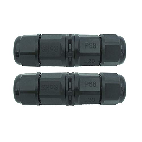 Vogueing Tool Outdoor Cable Connector Waterproof Junction Box with 4 Pole IP68 Connector External Sleeve Coupler 6mm-12mm (Pack of 2)