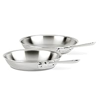 All-Clad D3 Stainless Steel Frying pan cookware set, 10-Inch and 12-Inch, Silver All-Clad D3 Stainless Steel Frying pan cookware set, 10-Inch and 12-Inch, Silver
