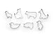 Fox Run 3651 Farm Animal Cookie Cutter Set, Stainless Steel, 7-Piece