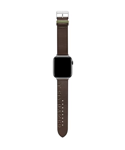 Ted Baker Brown Ted Engraved Leather Strap for Apple Watch® (Model: BKS42F120B0)