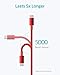 Anker USB Type C Cable, [2-Pack 3Ft] Premium Nylon USB-C to USB-A Fast Charging Type C Cable, for Samsung Galaxy S10 / S9 / S8 / Note 8, LG V20 / G5 / G6 and More(Red)