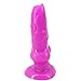 Realistic Dildo Animal Dog Penis with Big Knot Suction Cup Butt Plug Anal Sex Toys Prostate Massager G-spot Sitmulation Adult Sex Toys for Men Women Masturbation Romi (Purple)