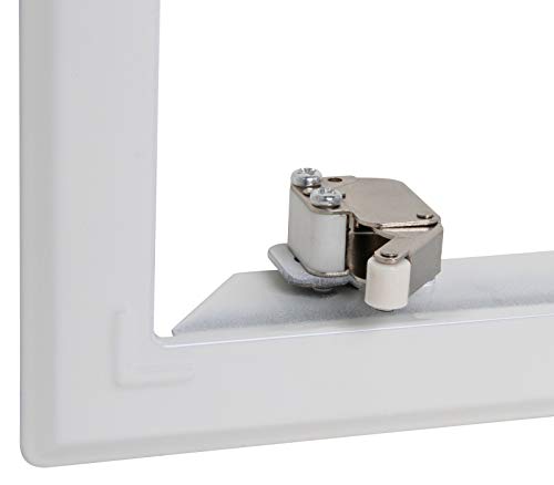 Semin Steel Visit Hatch - White Lacquered - 500 x 500 mm - Push/Release Opening