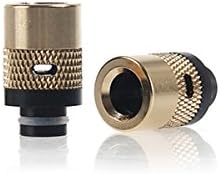 Brass & POM Adjustable Air Flow Wide Bore 510 Drip Tip For Electronic Cigarettes And Vaping Devices - No Nicotine