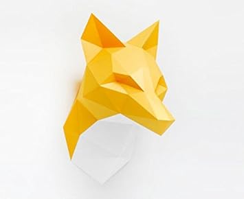 Trophäe Origami Fuchs Orange Amazonde Küche Haushalt