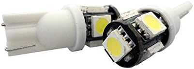 Equinox Global - 2x white LED Car Lights Bulb T10 Direct Fit For T10 194 186 2825 5W5 Dome Map Trunk License Plate