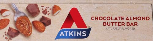 ATKINS CHOCOLATE ALMOND BUTTER PROTEIN MEAL BAR, KETO FRIENDLY, 5 COUNT