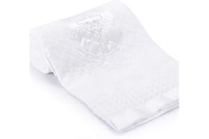 Booulfi Baby Christening Blanket Newborn Unisex Baptism White Baby Blanket Shawl,Embroidered Cross