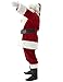 Tacuvan Men's Deluxe Santa Suit 10pc. Christmas Ultra Velvet Adult Santa Claus Costume S