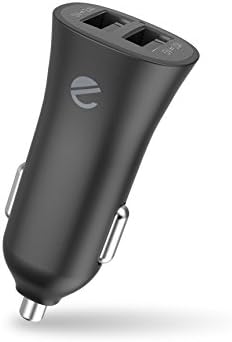 eeco Dual USB Car Charger 3.4A, eeco 17W Car Charger Adapter with smartIC Fast Charging for Apple iPhone 8, 7/6s/6 Plus, iPad Air/Pro, Android, Samsung Galaxy S8, S6/S7 Edge, Blackberry Priv, and more