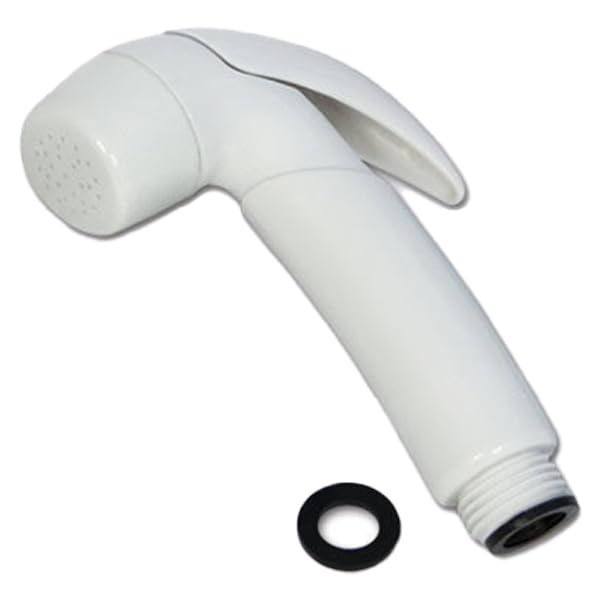 CR-MOESANCO® Shower Head for Caravan or Motorhome Camper or Boat, White with Opening Push Button