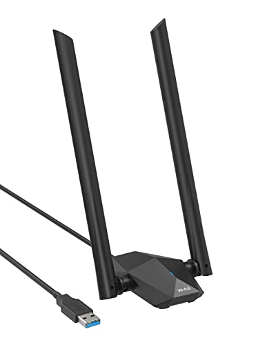 BrosTrend AX1800 WiFi 6 Linux Adapter for Ubuntu, Mint, Debian, Kubuntu, Mate, Zorin, PureOS, Windows 11/10, Long Range Antenna WiFi USB Linux Dual Band USB Wi-Fi for PC and Raspberry Pi 2+