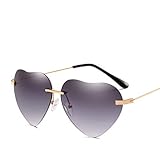 New Retro Love Ocean Piece Sunglasses Street Beat Peach Heart Shaped Sunglasses (gray)