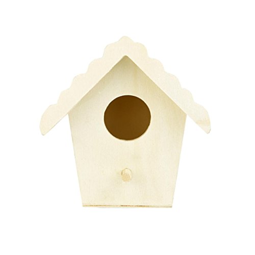 Morrivoe Bird Wooden Box Wooden Birdhouse Creative Wooden Hanging Bird House Nest DOX for Outside Window Nest House