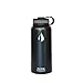 Black Insulated Stainless Steel Sports Water Bottle (32 Oz) by Klear Bottle | BPA-Free, Double Wall Vacuum Sealed, Wide Mouth Flask with Cap | Tumbler Stays Dry with No Sweat, No Leak Technology