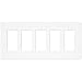 ENERLITES - SI8835-W-STICKER Screwless Decorator Wall Plates Child Safe Outlet Covers, Size 5-Gang 4.68