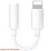 Headphone Jack Adapter for iPhone, 3.5mm Earphone Adaptor for iPhone Xs/Xs Max/XR/ 8/8 Plus/X (10) / 7/7 Plus, Audio Splitter Accessories Music Aux Adapter Headphone Dongle 3.5mm Earbud Cable - White