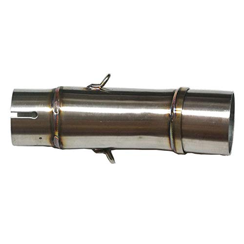Unlimited Rider Motorcycle Exhaust Middle Pipe Stainless Steel Mid-Pipe 51mm Adapter Inlet Slip-On Connector for Kawasaki Ninja 400 2018 Ninja400 - Thumbnail 2