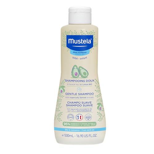 MUSTELA BABY GENTLE SHAMPOO WITH NATURAL AVOCADO – HAIR CARE FOR KIDS OF ALL AGES & HAIR TYPES – TEAR-FREE & BIODEGRADABLE FORMULA – 16.9 FL. OZ.