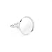 Yumei Jewelry 20 Pcs 15mm Bezel Round Shaped Silver Plated Copper Cuff Link Blanks Backs for Jewelry Findings