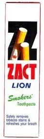 160 G. Zact Lion Toothpaste Smokers'. Advanced Stain Removal Formula Effectively Removes Tobacco Stains by Zact