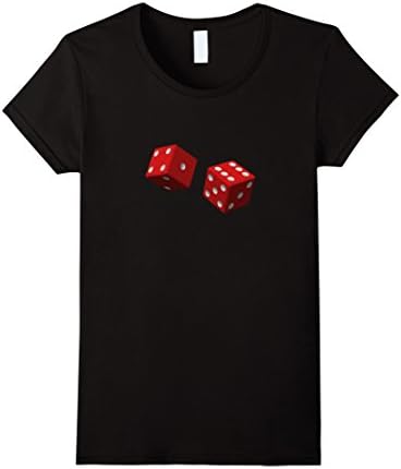 Womens Tumbling Dice Casino T-Shirt Medium Black