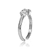 Hoops & Loops 925 Sterling Silver Three Stone A++++ Cubic Zirconia Tarnish-Resistant Hypoallergenic Adjustable Open Toe Band Stackable Midi Ring for Women | Dainty Beach Foot Jewelry