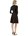 PattyBoutik Women Mock Neck Fit-and-Flare Knit Sweater Dress (Black Small)