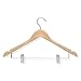 Honey-Can-Do HNGT01209 Basic Suit Hangers with Clips Maple, 12-Pack