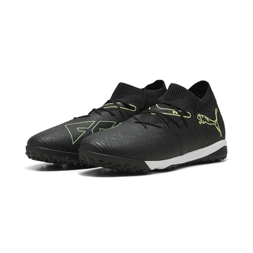 Chaussures de Football Unisexes Future 8 Match TT, Puma Black Fizzy Light Green Terrain, 43 EU
