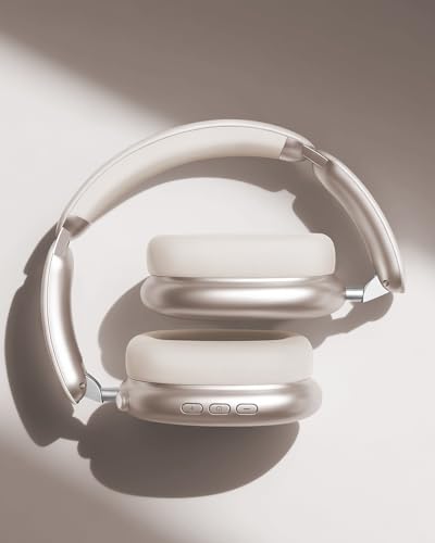 Wentronic Y02 Active Noise Cancelling Headphones, Wireless Over-Ear Bluetooth 5.4 Headphones, Multiple Modes, 60H Playtime,Hi-Res Audio,Big Bass,Foldable Lightweight for Travel Home Office, Starlight