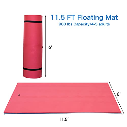 Floating Water Pad for Lake, X&T Large Soft Floating Island with Bungee
