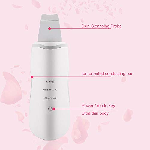 Electric Facial Skin Scrubber Blackhead Remover - Comedone Extractor - Pore Cleaner Removal Kit - Skin Exfoliator Facial Lifting Tool - Face Spatula Cleansing Brush - Thumbnail 3