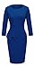 HOMEYEE Women's Chic Wear to Work Crew Neck Pencil Dress B228