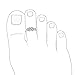 Bling Jewelry 3 Row Wire 7 Bead Toe Ring Adjustable 924 Silver Midi Rings