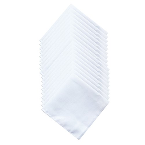 Solid White Cotton Hankderchiefs for DIY Drawn Embroidery Party 28 Square