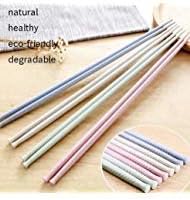 "Gripsticks" Wheat Straw Cooking Chopsticks - Enhanced-Grip Tips, 36cm (14 inch), 4-Pair, Dishwasher-Safe (Pink Chopsticks, Green Chopsticks, Blue Chopsticks, Gray Chopsticks)