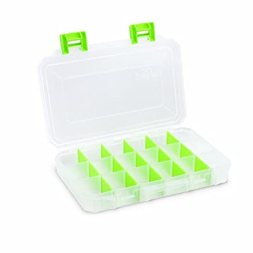 Lure Lock LL3-3001 Small Box - 3 Cavity w/out Tak Logic Liner Clear w/Green Accent