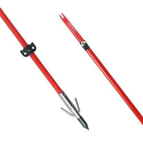 OBTOUTDOOR 6 Or 12-Pack 36" Bowfishing Arrows – 8mm Fiberglass With Broadhead Tips For Slingshot/Archery